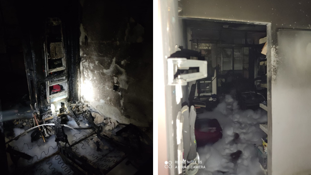 נזק חמור בדירה שעלתה באש בבת ים
